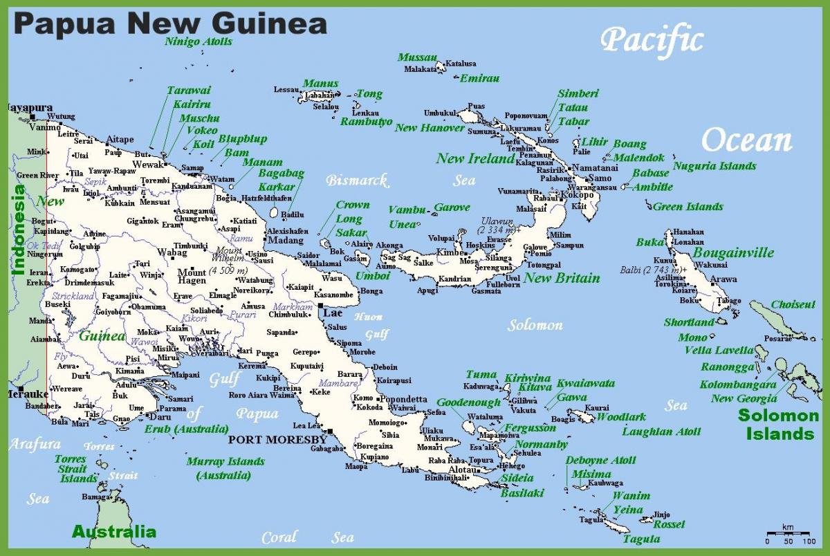 papua new guinea nan kat jeyografik