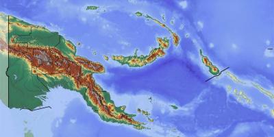 Papua new guinea kat topografik