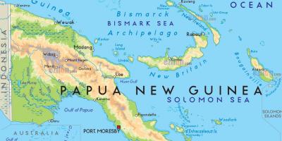 Kat jeyografik la nan kapital vil nan papua new guinea